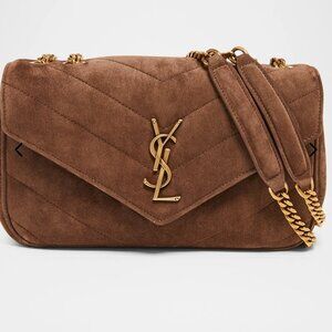 YSL Lou Lou Bag in Suede Brown